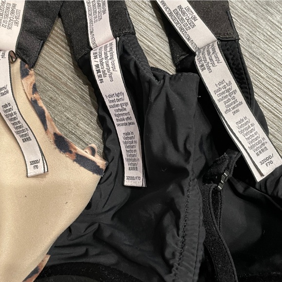 Lot of 3 Victoria’s Secret Black and Leopard Print Women's Bras - Picture 3 of 3